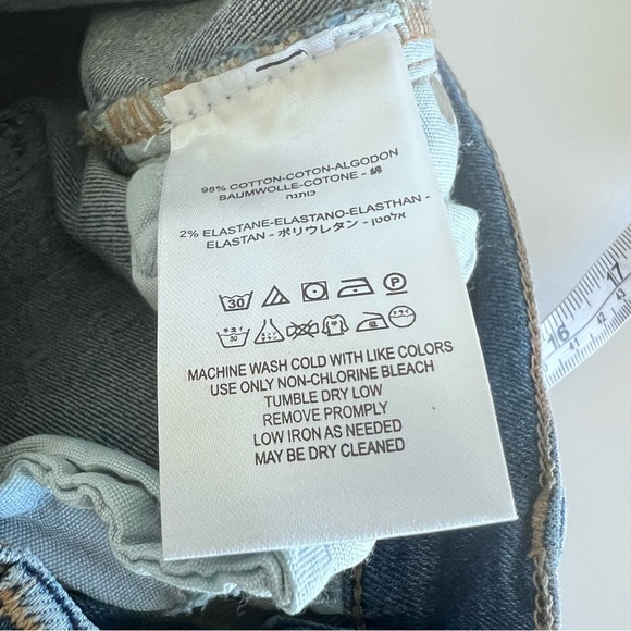 Free People Womens Great Heights Skinny Jeans Frayed Hem Blue - Picture 10 of 13